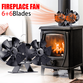 Ecofan AirMax Wood Stove Fan - Black w/Gold Blade, 175 CFM, Self-Powered,  for Wood Stoves 185F to 650F in the Wood & Pellet Stove Accessories  department at