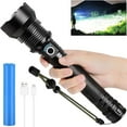 thumbnail image 1 of Rechargeable LED Flashlights High Lumens, 90000 Lumens Super Bright Zoomable Waterproof Flashlight with Batteries Included & 3 Modes, Powerful Handheld Flashlight for Camping Emergencies, 1 of 7