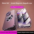 thumbnail image 2 of Funda Magsafe magnética de Metal para iPhone 15, 13, 12, 14 Pro Max, lente de pantalla completa de 360 °, cubierta protectora de vidrio HD de aleación de aluminio, 2 of 5