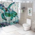 thumbnail image 7 of Orinice  Sea Turtle Shower Curtain for Bathroom, Ocean Sea Green Teal Turtle Fabric Shower Curtains Set, Coastal Beach Nautical Kids Restroom Decor Accessories with Hooks  60x72, 7 of 7