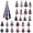 C, variant on Hogarize 2026 French Advent Calendar 24Pcs 2D Acrylic Cute Pug Figurines