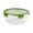 A002- Clear (Style B), variant on Round Kitchen Plastic Sealed Food Storage Bowl - Airtight Seal to Preserve Food Freshness, Transparent Body for Easy Viewing, Secure Purple Locking Clips - Home Kitchen Use, Meal Prep, Leftover Stora