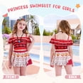 thumbnail image 6 of Marendyee Girls Moana Bikinis Swimsuits Two Piece Swimwear Adventure Outfit Toddle Kids Ruffles Bathing Suit Role Play Bathing Suit 130 cm 7-8 Years, 6 of 18