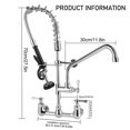 AQSQ Commercial Kitchen Faucet with PreRinse Sprayer, 8Inch