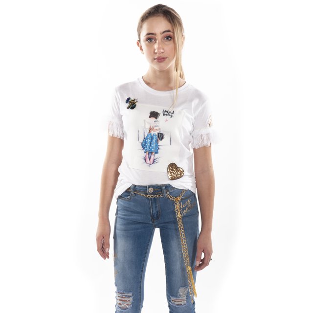 Ava by Pol' Atteu Girlz Designer 90210 3D TEE