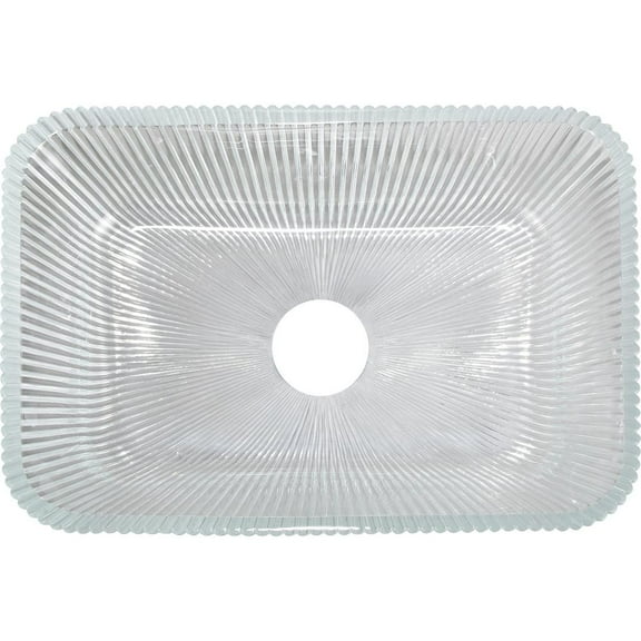 Castello USA Charlie Modern Clear Tempered Glass Crystal Rectangular Vessel Sink - 18 in.