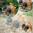 thumbnail image 3 of Bulldog Peeing Statue Resin Figurine Miniature Ornaments Decoration Home R2R0, 3 of 7