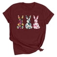 thumbnail image 5 of VBTAPA Easter Teacher T-Shirt for Women Cute Bunny Eggs Graphic Tees Funny Novelty Shirt Holiday Party Blouse Tops Wine S, 5 of 6