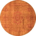 thumbnail image 1 of Ahgly Company Indoor Round Abstract Orange Modern Area Rugs, 6' Round, 1 of 4