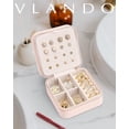 thumbnail image 2 of Estuche de viaje para joyas Vlando Travel Jewelry Organizer, color rosa, 2 of 7