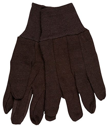 brown cotton work gloves