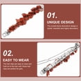 thumbnail image 3 of OULII Lot de 2 Barrettes pour Femmes Pierres Rouges pour Cheveux Bouclés Décoration, 3 of 5