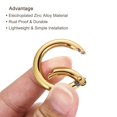thumbnail image 4 of GFDYREE 35x25x5mm Spring Gate O Rings, 5 Pack Round Snap Clip Zinc Alloy for Keyrings Buckle, Gold, 4 of 5
