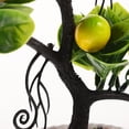 thumbnail image 3 of Artificial Lemon Tree Green PP Bonsai Style Home Decor Living Room 2Set 13X8.7X4.7In, 3 of 9