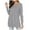 Grey, variant on Women's Side Split Long Sleeve Shirts Cotton Fall Fashion 2024 Trendy Tops