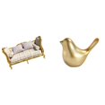 thumbnail image 1 of sofá de casa de muñecas,Muebles para casa de muñecas,sofá para casa de muñecas,decoración a escala,Figura de pájaro,Figura de pájaro dorado,decoración para el hogar,estatua de, 1 of 8