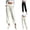 White, variant on SBYOJLPB Women Elastic Waist Pants Casual Drawstring Comfortable High Waist Solid Color Trousers