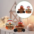 thumbnail image 3 of KAKOWELY 2 cestas navideñas para dulces, decorativas, de bambú, con forma de alce, muñeco de nieve, galletas, comida y fruta., 3 of 5
