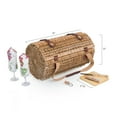 thumbnail image 5 of Picnic Time Verona Wine & Cheese Picnic Basket - Wicker Wine Tote, Pine Green, 5 of 5