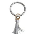 thumbnail image 4 of Naierhg Fashion Women Tassel Charm Wristlet Faux Leather Keychain Key Ring Holder Gift, 4 of 7