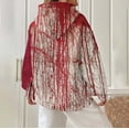 AILIYIL Clearance Women's Halloween Bloody Knitted Long Sleeved Hoodie