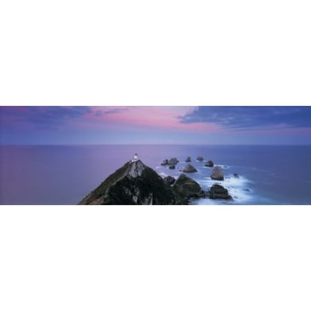 High Lighthouse (High angle view of a lighthouse Nugget Point The Catlins South Island New Zealand New Zealand Poster)