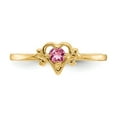 thumbnail image 5 of 14K Yellow Gold Ring Band Themed (10) October Pink Tourmaline, 5 of 5