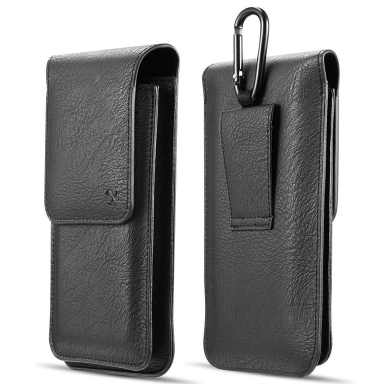 Leather Double Phone Holder Two Phone Holster Dual Phone Pouch 