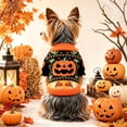 thumbnail image 5 of Dog Sweater for Small Dogs Small Dog Halloween Pumpkin Pattern Knit Fall Warm Pet Outfit for Halloween Party Orange, 1 Pack, 5 of 5
