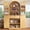 Natural, variant on Virans 71" Arched Pantry Cabinet,6-Tier Large Storage Cabinet with 2 Doors,Adjustable Shelves & Drawer for Living Room,Dining Room,Kitchen,Natural
