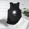 thumbnail image 5 of Quinlirra Tank Top for Women with built in bra Summer Women Printing Round Neck Sleeveless Casual Tee Tops H-shaped Back Tank, 5 of 5