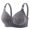 thumbnail image 2 of Womens Push up Wireless Bra Full Cover Padded Bralette Plus Size Adjustable Strap Comfortable Support T-Shirt Bras Ladies Bras Comfortable Full Support Gray M, 2 of 3
