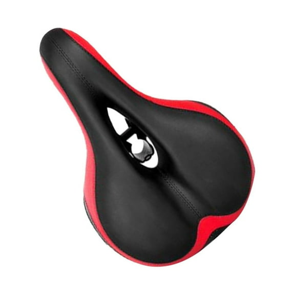 UNOMOR Comfortable Bike Seat for Men Bike Saddle Increased Support Force Red Soft Plastic 1Pcs