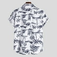 thumbnail image 3 of Fankiway Chemise Hawaïenne à Imprimé Ethnique Décontractée à Manches Courtes pour Hommes Blouse T-Shirt, 3 of 6