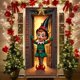 thumbnail image 3 of Cortina decorativa para puertas con motivos navideños para fiestas y celebraciones en el hogar, 3 of 6