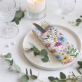 thumbnail image 3 of Cloth Napkins Set of 6 - 20x20 Inches, Sunflower Washable Reusable Table Napkins, Colorful Flowers Summer Botanical Watercolor Soft & Absortbent Dining Napkin for Party Wedding Hotel Restaurant, 3 of 8