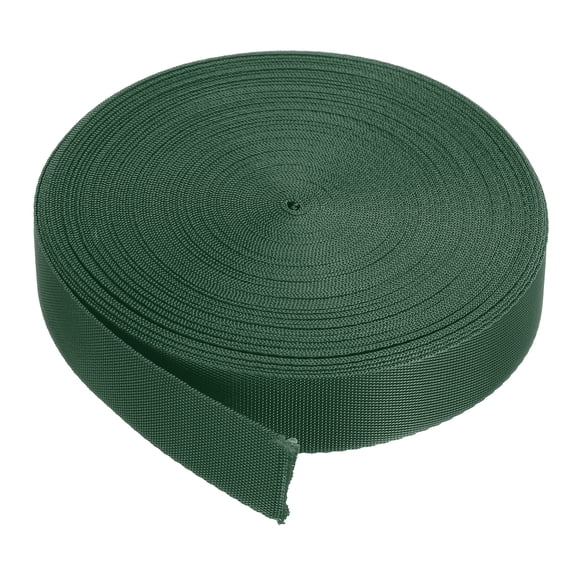 Uxcell Flat Nylon Webbing Strap 1" 10 Yards Grass Green for Backpack Luggage-rack