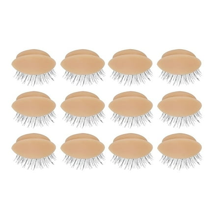 

Replacement Eyelids for Eyelash Mannequin Head Removable Eyelid with Eyelashes Extension Training Lash Mannequin Head