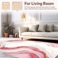 thumbnail image 2 of ODIKA 3'x5' Machine Washable Non-Slip Area Rug, Rose Quartz Abstract Swirl High Traffic Rug, Red, 250724, 2 of 7
