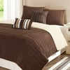 Solid Microfiber Brown/ivory Quilt Mini