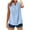 Light Blue, variant on Linen Tops for Women V Neck Sleeveless Tank Top Solid Color Button Up Shirts Curved Hem Blouses Loose Fit Summer T Shirts