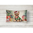 thumbnail image 2 of Carolines Treasures DAC1397PW1216 16 x 12 in. Unisex Yorkie Christmas Fabric Decorative Pillow, 2 of 4