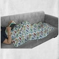thumbnail image 6 of Umbrella Soft Flannel Fleece Blanket, Parasol Pattern in the Rain Cartoon Style Colorful Motifs in Cloud Cumulus Design, Cozy Plush for Indoor and Outdoor Use, 70" x 90", Multicolor, by Ambesonne, 6 of 6