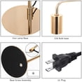 thumbnail image 5 of Modern Rose Gold Table Lamp Industrial Nightstand Lamp, 5 of 5