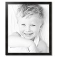 thumbnail image 2 of ArtToFrames 29" x 34" Honors Black with Silver Picture Frame, 29x34 inch Black Wood Poster Frame (WOM-5157),  Pack, 2 of 7