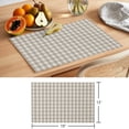 thumbnail image 6 of Buffalo Plaid Placemats Set of 6 Farmhouse Grey Checkered Vintage Grid Place Mats Indoor Wipeable Table Mats Washable Cloth Dining Table Placemats for Kitchen Holiday Party Home Decor 13x19 Inch, 6 of 9