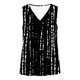 thumbnail image 5 of Mujeres sin mangas Tops verano no posicionado impreso rayas V-cuello capa base blusa casual, Mujeres V-cuello de verano Tops, 5 of 6