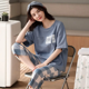 thumbnail image 1 of Nuevos pijamas finos de verano de manga corta para mujer, conjunto de ropa de casa dulce y bonita de talla grande, ropa de dormir para mujer, 1 of 5