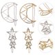 thumbnail image 5 of Juego de pinzas para el pelo con forma de estrella: Horquillas geométricas con forma de estrella y luna. Pinzas metálicas huecas para mujer. Accesorios bonitos para fiestas y uso diario., 5 of 7