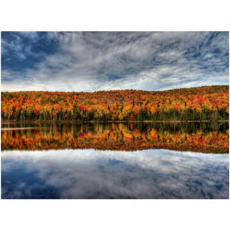 Trademark Fine Art 'Autumn Reflection' 16" x 24" Canvas Art